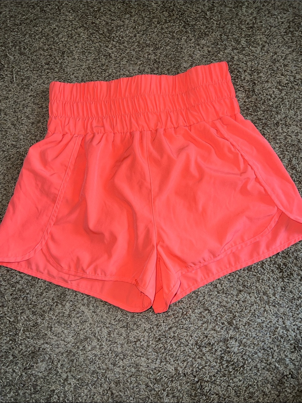 Women’s High-Waist Neon Pink Elastic Waist Shorts